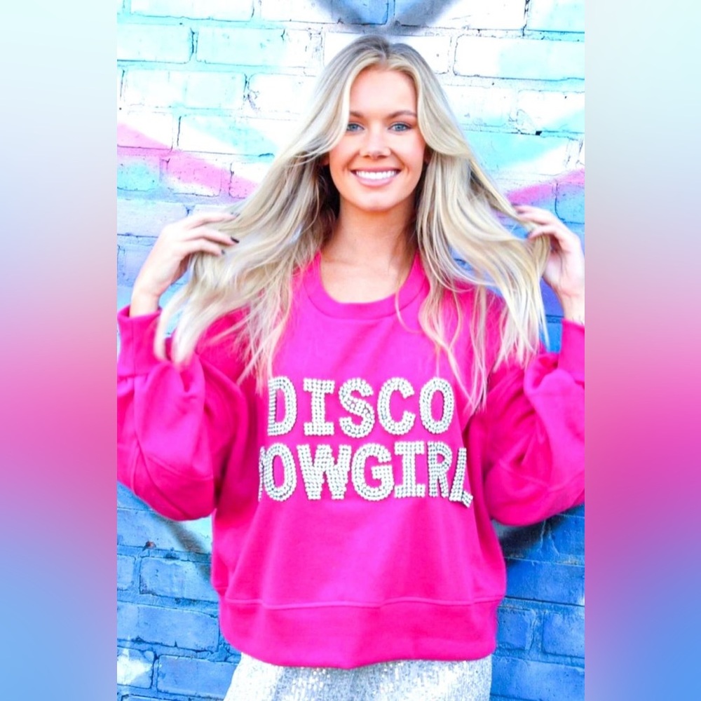 DISCO COWGIRL oversized sweatshirt - JEWELS